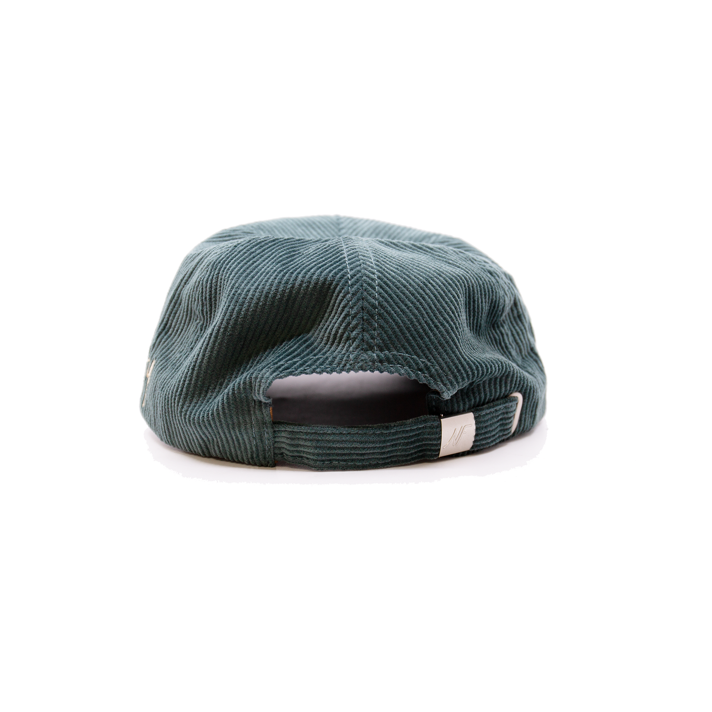 Teal blue corduroy baseball cap NF Aspen leaf embroidery at front Fat city embroidery at side One size fits all