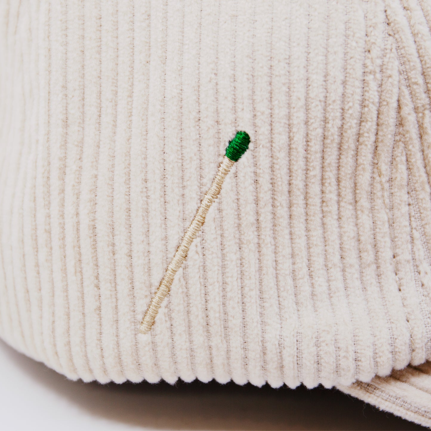 PSG CAP 100% corduroy baseball cap in Camel/Cream Multicolor N----F embroidery Tan suede adjuster strap Made in USA