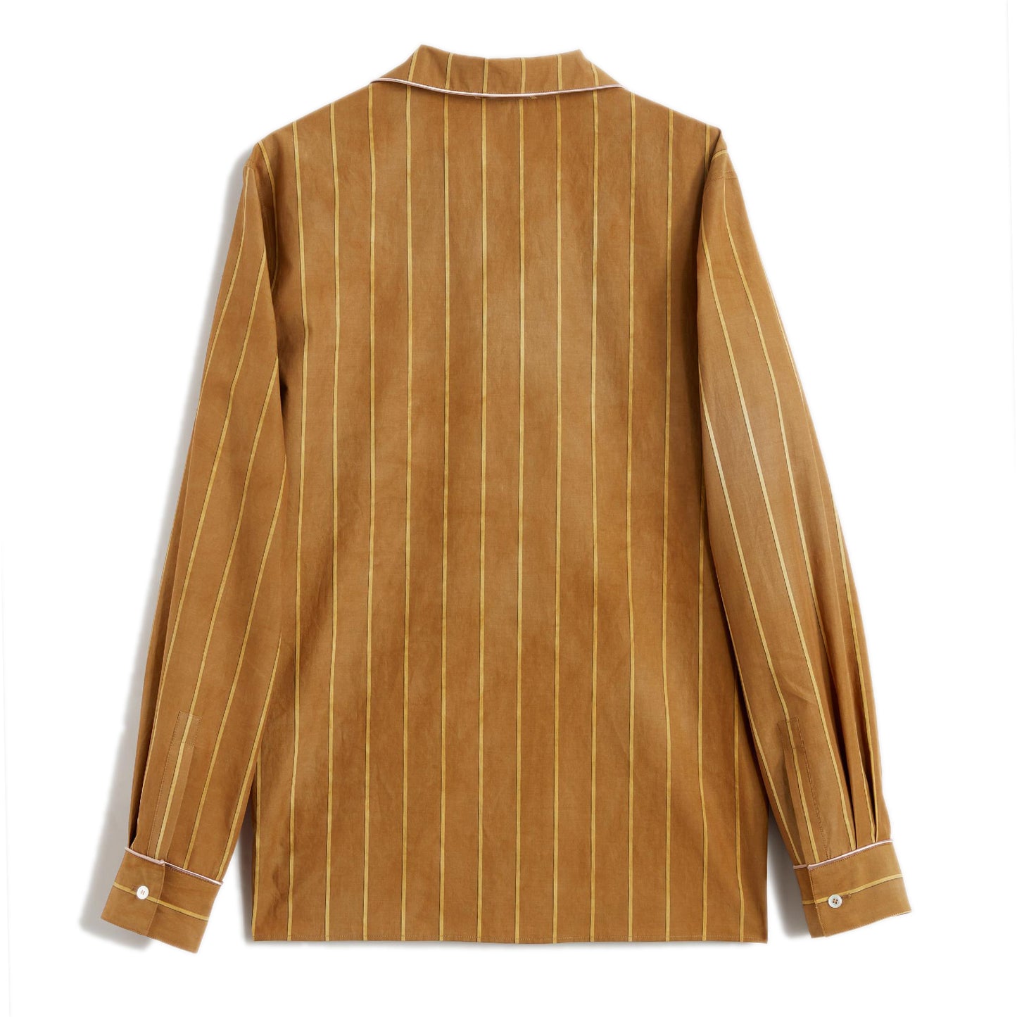 Medium Brown One Pocket Long Sleeves Shirt Striped mis-dyed cotton Special NF multi color embroidery Composition: 100% cotton Dry clean Made in Italy