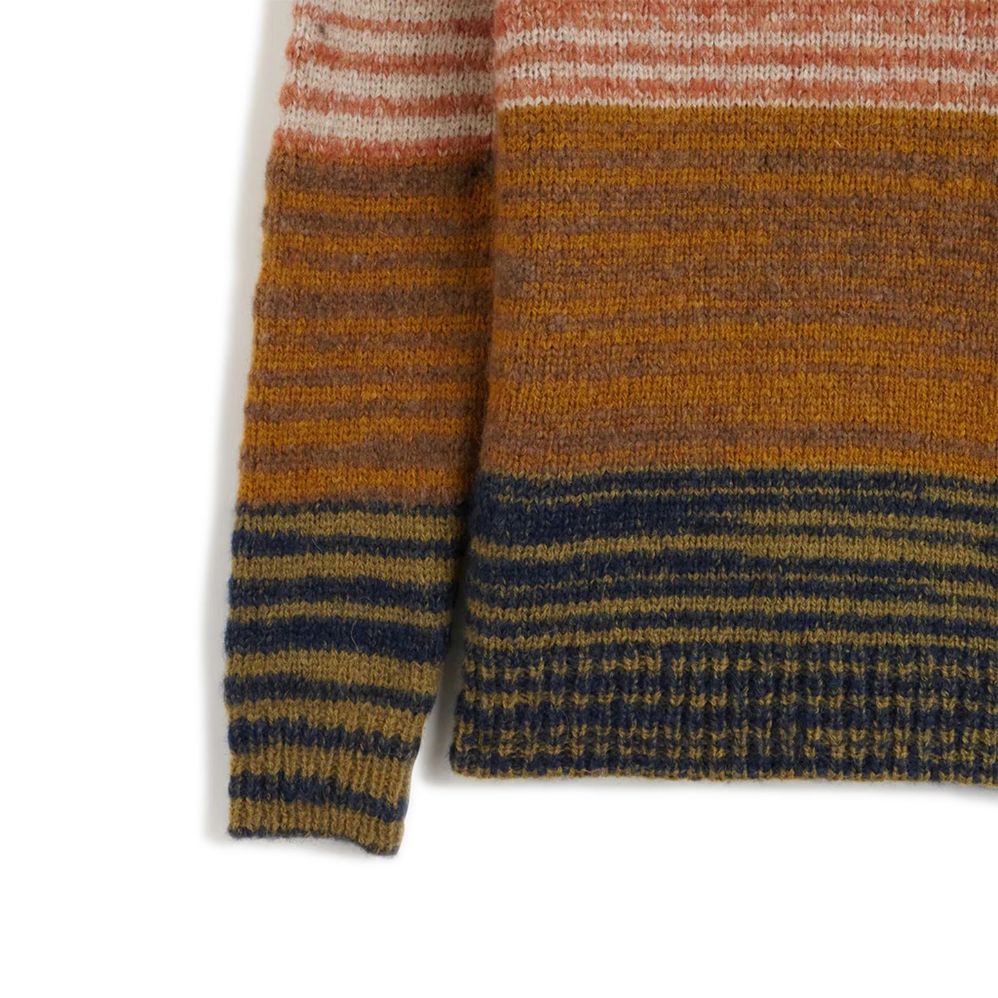 Valdeus Sweater Orange multi color crewneck jersey Jersey stitch Composition: 63% alpaca, 27% wool, 10% polyamide Dry clean Country of origin: Italy