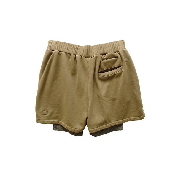 Double layered shorts  Outer layer:100% cotton french terry  Inner layer: 95% cotton / 5% elastane  Thick rib waistband  Embroidery throughout   Made in Los Angeles