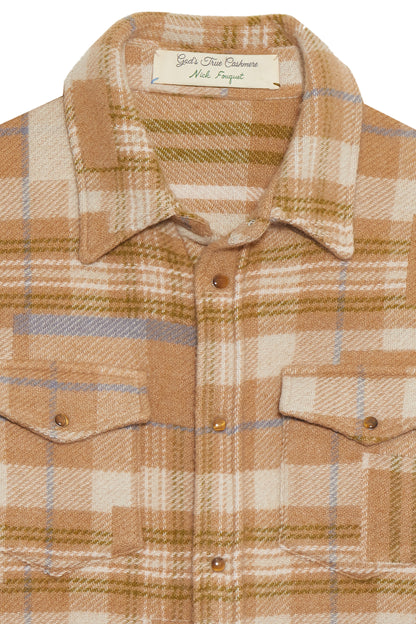 Unisex Patchwork Tartan Shirt