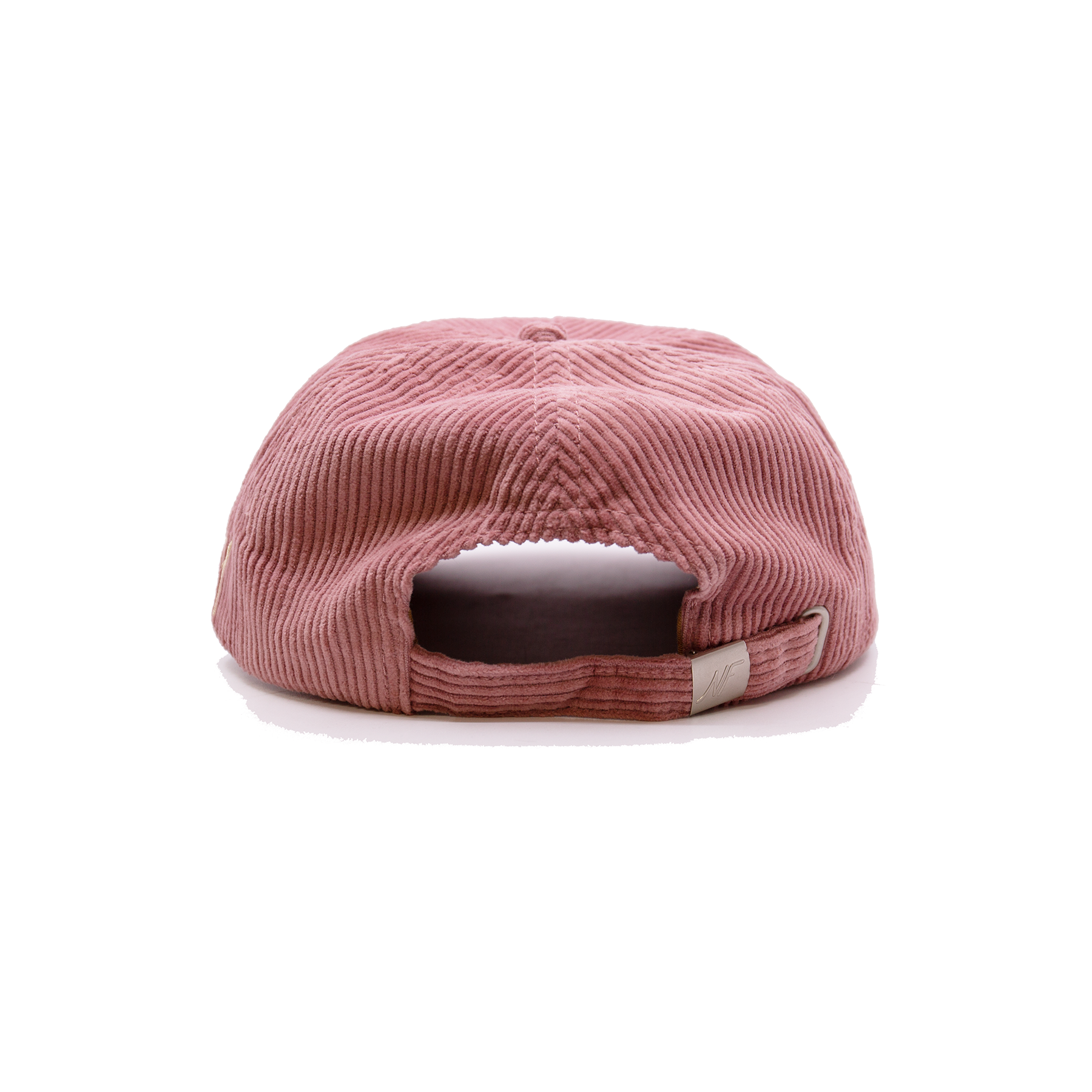 Pink corduroy baseball cap  NF Aspen leaf  embroidery graphic at front  Fat city embroidery on side  Embroidered matchstick on reverse side  One size fits all  Made in Los Angeles 