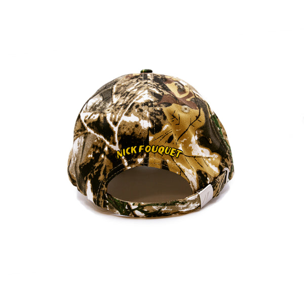 Pitkin County Cap  100% cotton in Camouflage  Multicolor Embroidered 'Pitkin County, CO Aspen' graphic  Nick Fouquet embroidery on back  Embroidered matchstick on reverse side  One size fits all  Made in Los Angeles 