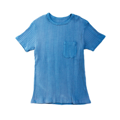 94% cotton / 6% elastane  Ribbed collar  Chest Pocket   Enzyme washed  Made in Los Angeles