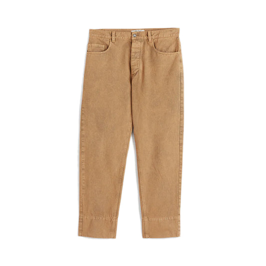 Ugoberto Trouser Light pastel brown cotton trousers Sanded cotton jacquard Composition: 100% cotton Dry clean Country of origin: Italy