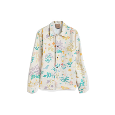 Crafted in Italy and featuring a psychedelic garden print throughout, Nick Fouquet’s Tibero blouson is made from a blend of linen and cotton, then is accented by jewellery-inspired gold hardware.  Natural cotton linen blouson Gold-tone and metal buttons All-over ‘Psychedelic Garden’ print Composition: 55% linen, 45% cotton. Lining: 44% rayon, 40% cotton, 16% polyamide. Dry clean Country of origin: Italy