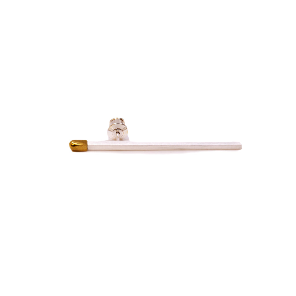 NF Matchstick Gold Pin Silver Pin with Gold plated Tip