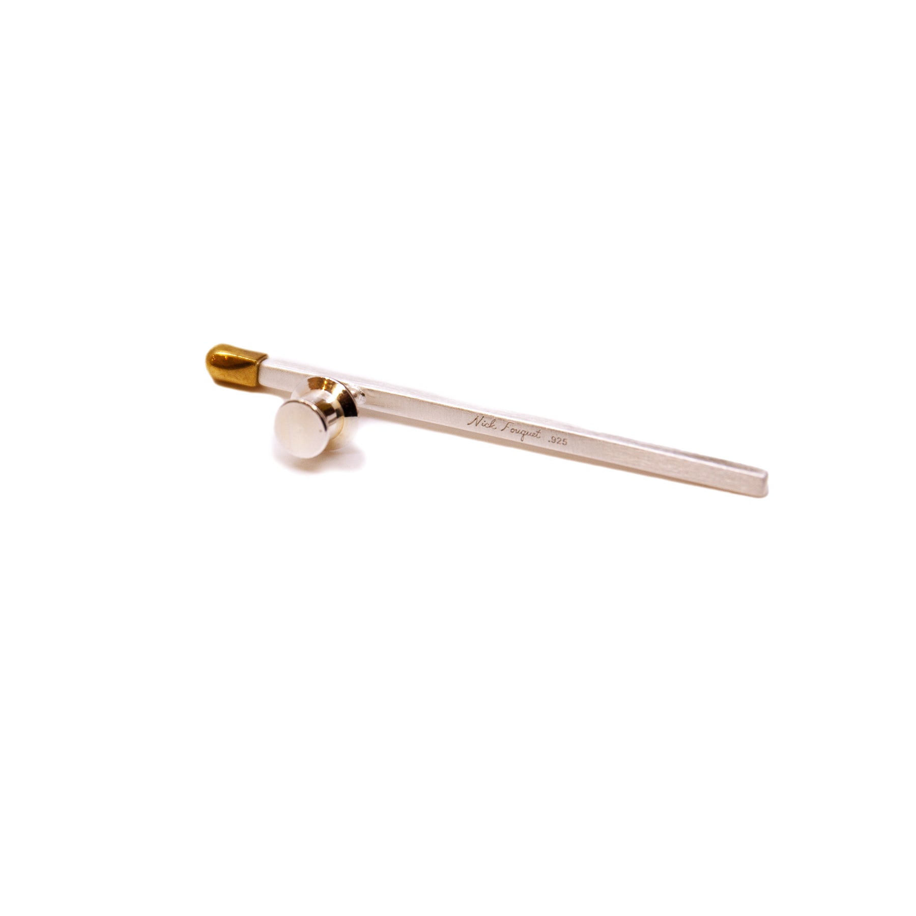 NF Matchstick Gold Pin Silver Pin with Gold plated Tip