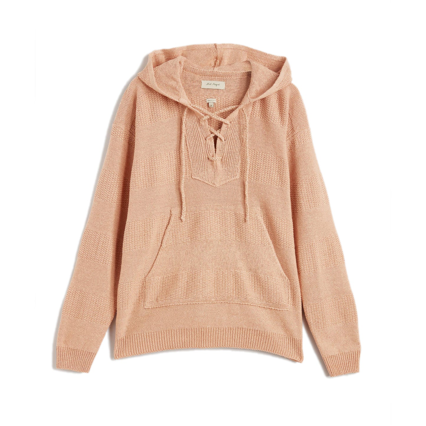 Pink Hoodie Sweater Cotton Linen 3D Stitch Solid  NF multicolor Crochet Details  Composition: 65% linen 35% cotton Dry Clean Made in Italy