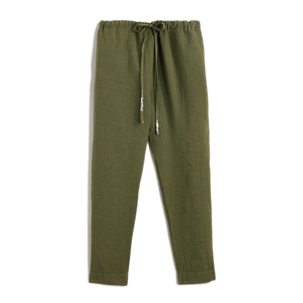 Coulisse Jodphur Pants Medium Green Medium Green Coulisse Jodhphur pants Garment dyed linenComposition: 100% linen  Dry clean Made in Italy