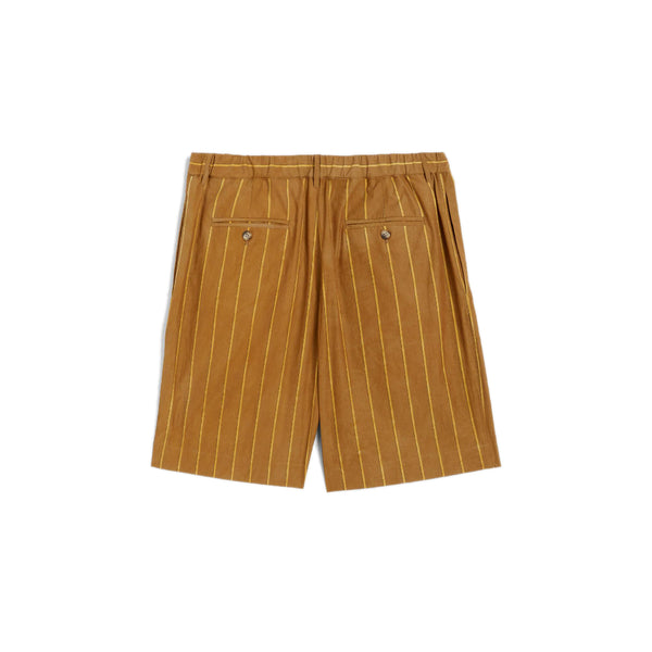 Medium Brown shorts Striped mis-dyed cotton Composition: 100% cotton Dry clean Made in Italy