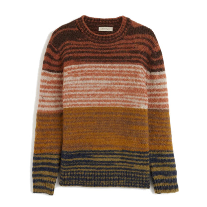 Valdeus Sweater Orange multi color crewneck jersey Jersey stitch  Composition: 63% alpaca, 27% wool, 10% polyamide Dry clean Country of origin: Italy