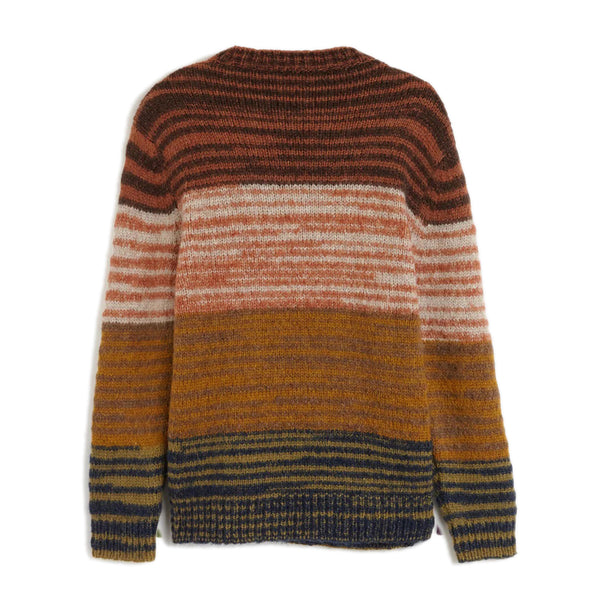 Valdeus Sweater Orange multi color crewneck jersey Jersey stitch  Composition: 63% alpaca, 27% wool, 10% polyamide Dry clean Country of origin: Italy